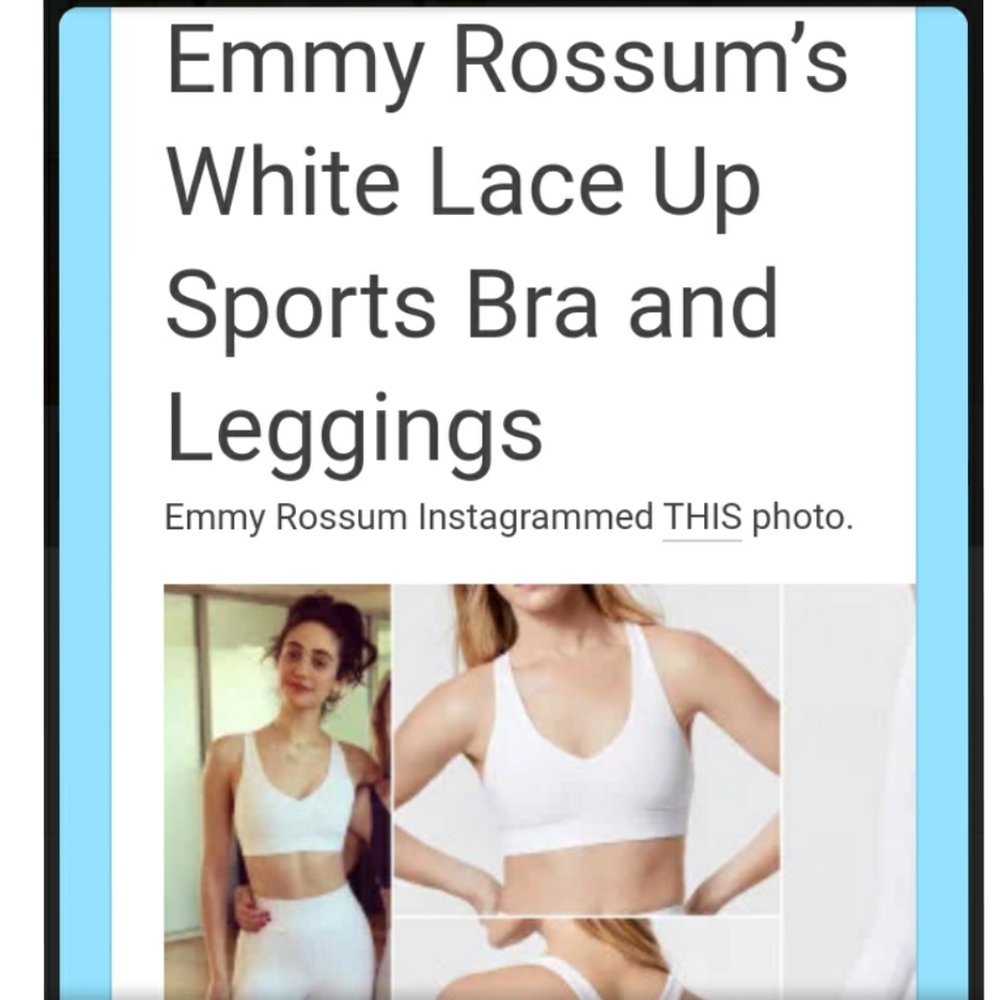 NWT White CARBON38 Lace-up Bra Top & Leggings SET